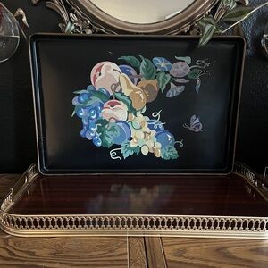 Vintage hand painted Tole Tray